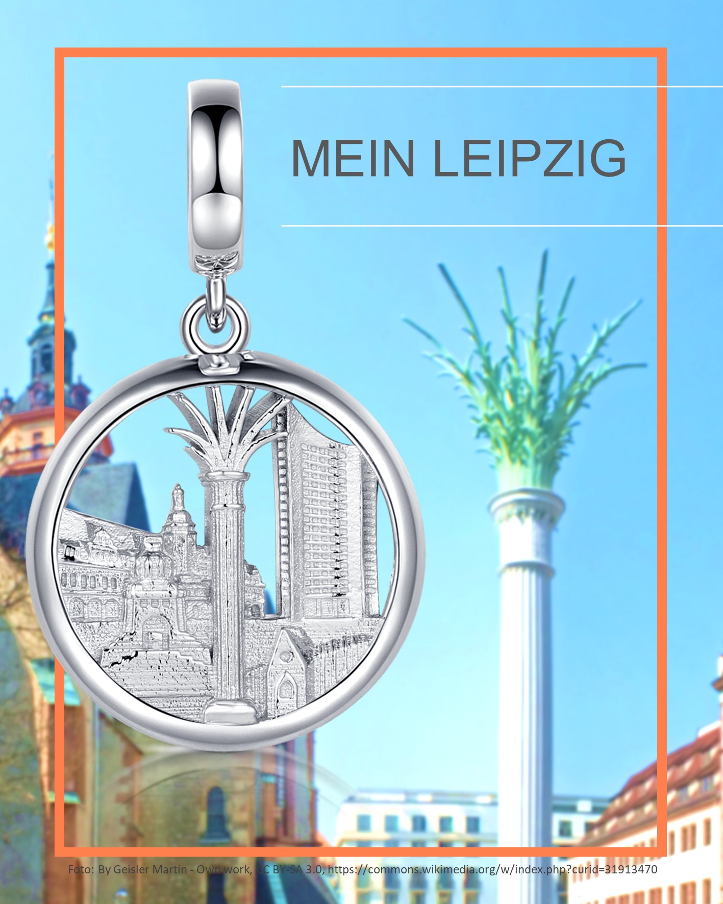 Anhänger "Stadt Leipzig" 925 Silber